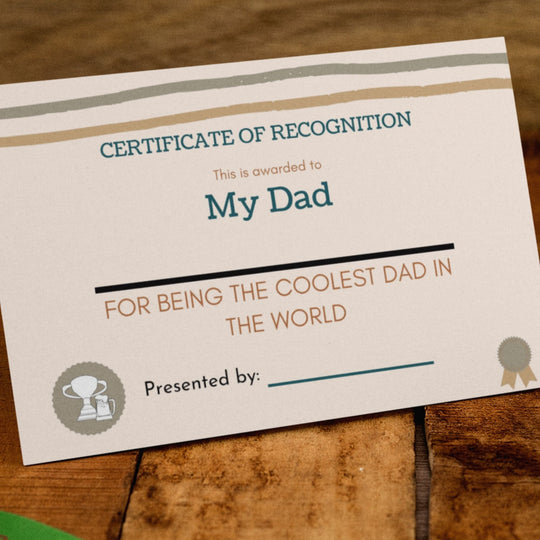 Free Coolest Dad Printable Certificate - KY designX