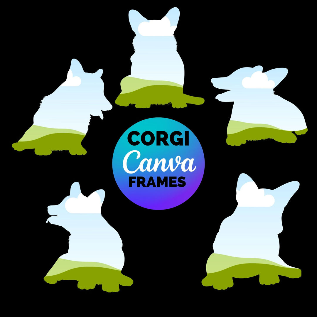 FREE Corgi Canva Frames Templatates - KY designX