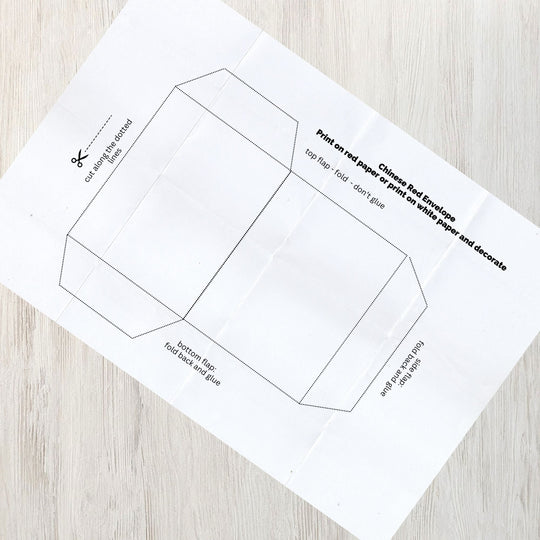 Free DIY Printable Chinese New Year Envelope Template - KY designX