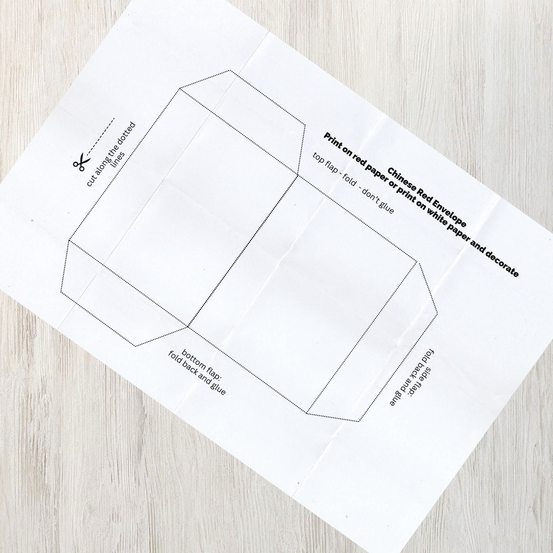 Free DIY Printable Chinese New Year Envelope Template - KY designX