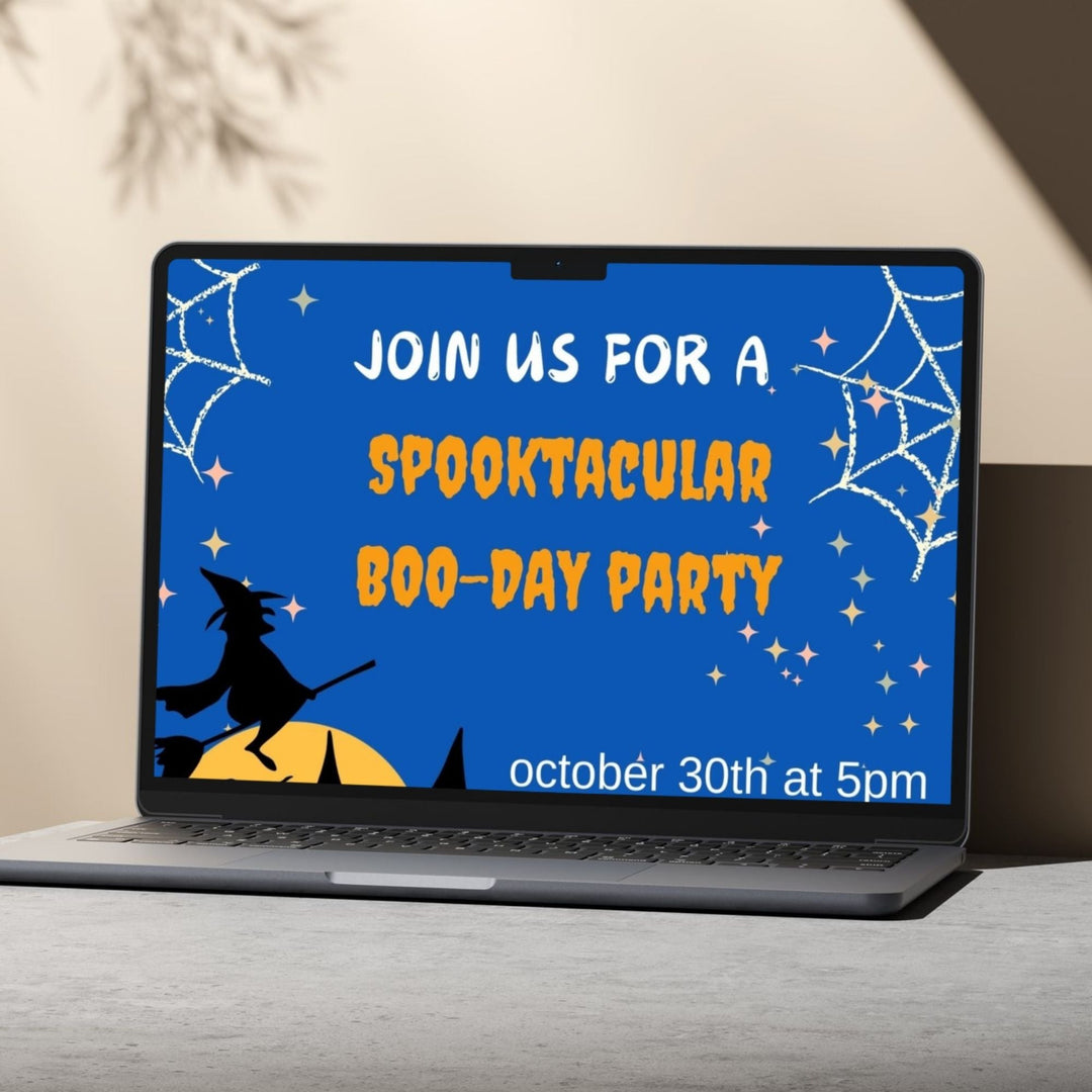 Free Editable Halloween Birthday Party invitation - KY designX