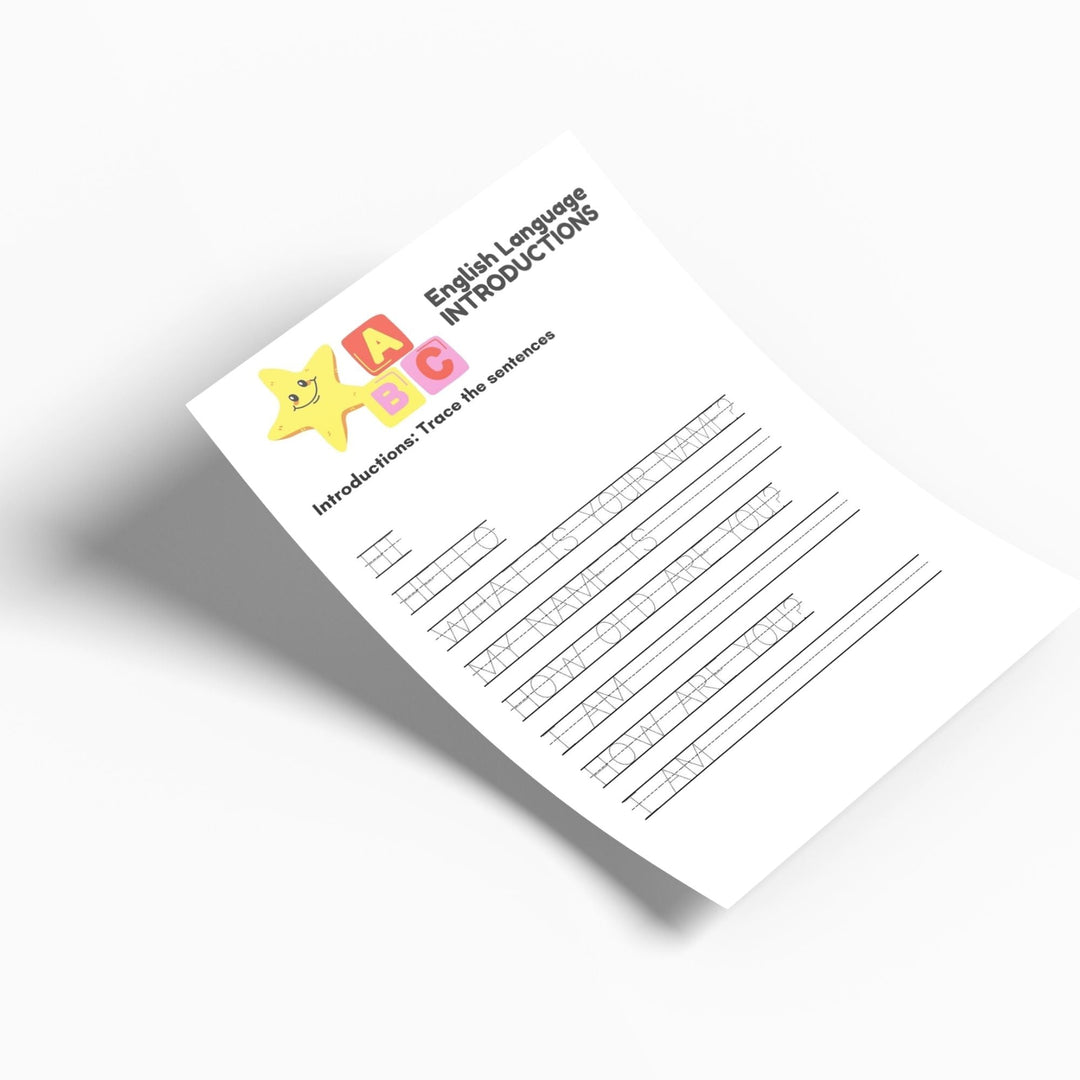 Free ESL Introductions Worksheets For Children - KY designX