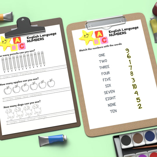 Free ESL Numbers Worksheets and Flashcards - KY designX