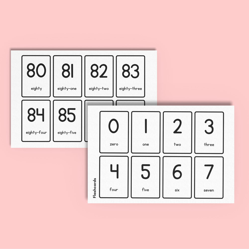Free ESL Numbers Worksheets and Flashcards - KY designX