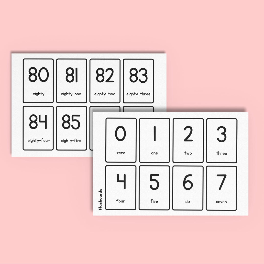 Free ESL Numbers Worksheets and Flashcards - KY designX