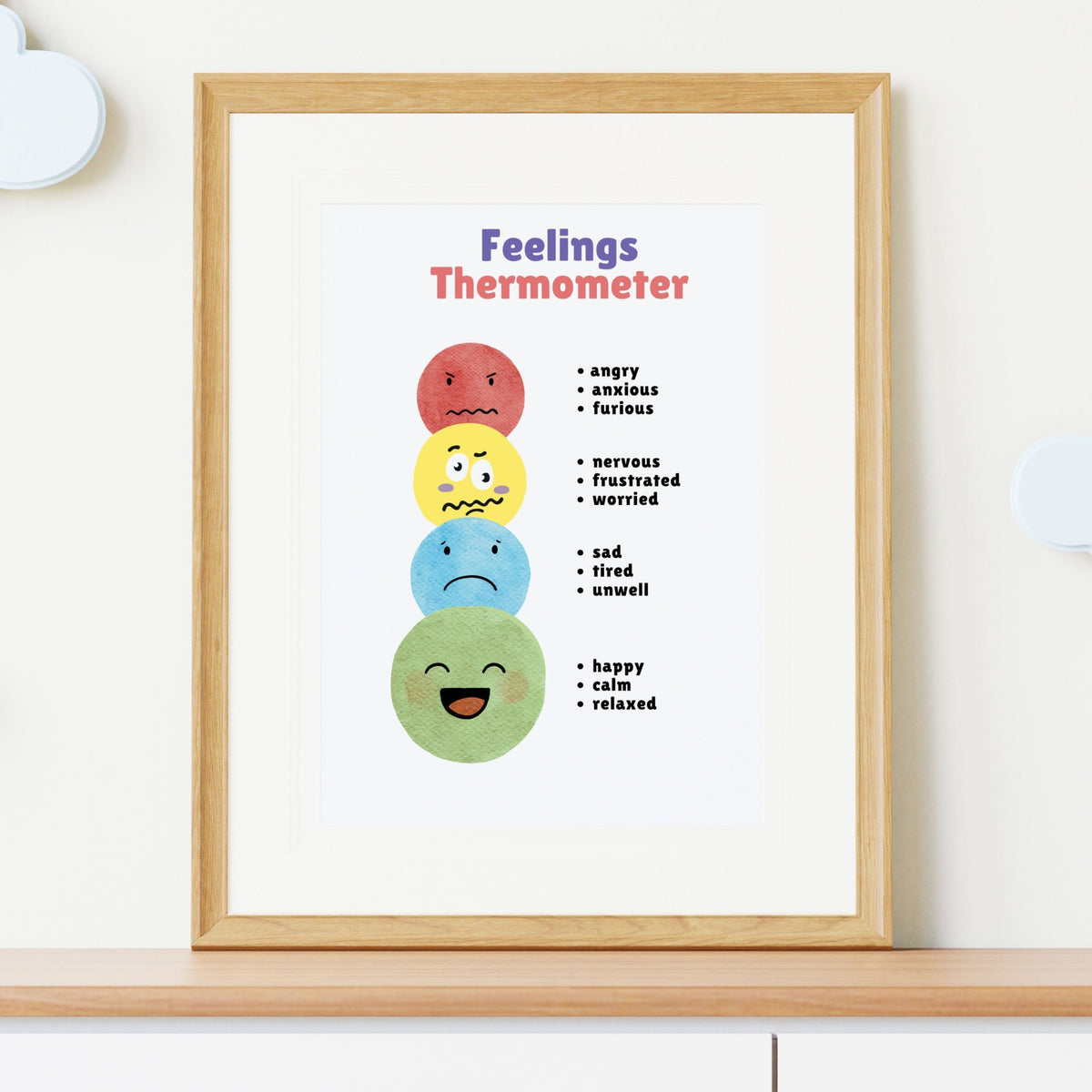 Free Feelings Thermometer Printable for Kids - KY designX