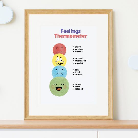 Free Feelings Thermometer Printable for Kids - KY designX