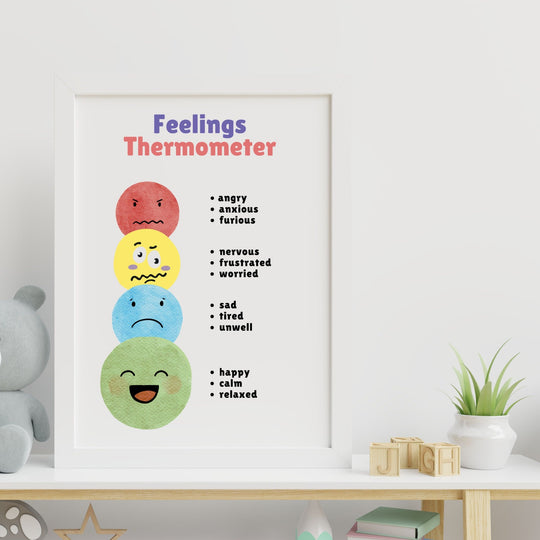 Free Feelings Thermometer Printable for Kids - KY designX