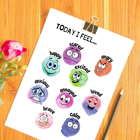 Free feelings Worksheet for toddlers - KY designX