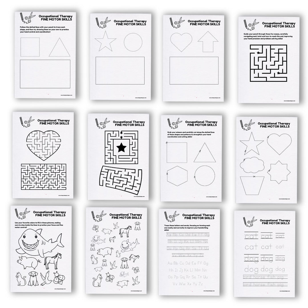 Free Fine Motor Occupational Therapy Worksheets - KY designX