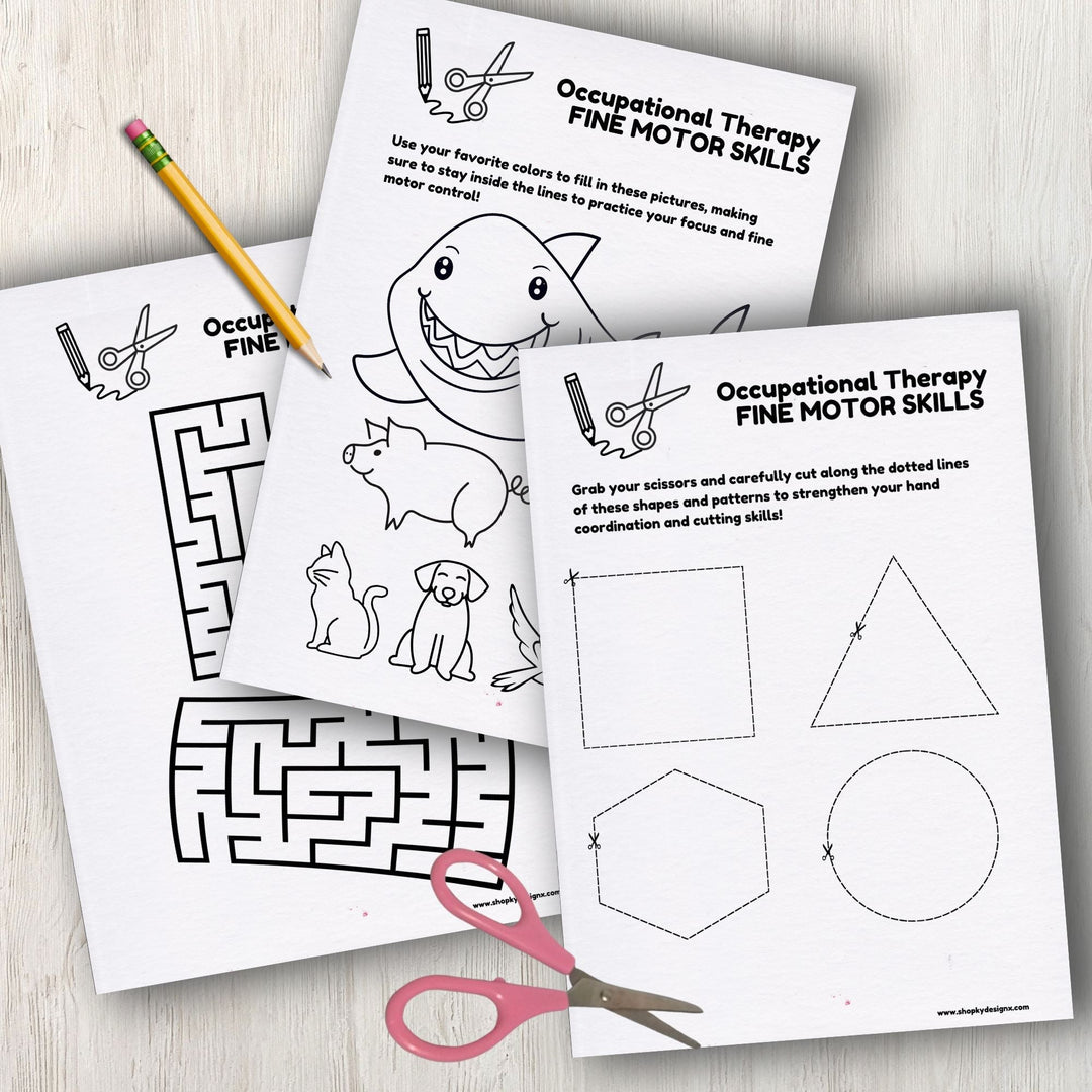 Free Fine Motor Occupational Therapy Worksheets - KY designX