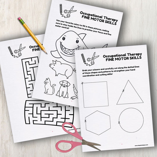 Free Fine Motor Occupational Therapy Worksheets - KY designX