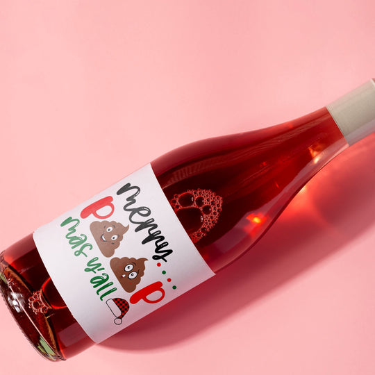 Free Fun Printable Christmas Wine Labels - KY designX
