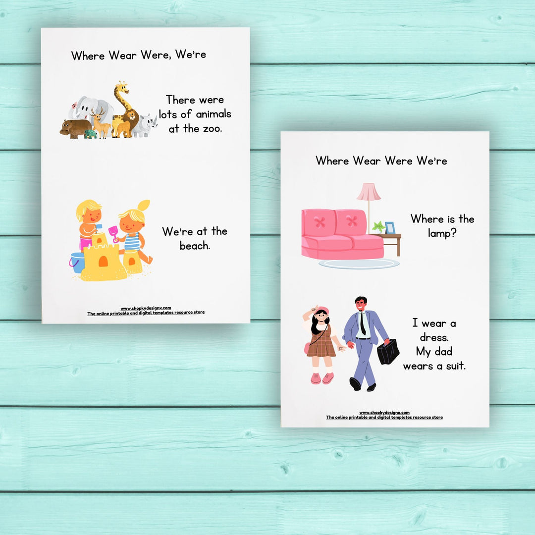 Free Homophones where, were, wear and we're worksheets - KY designX
