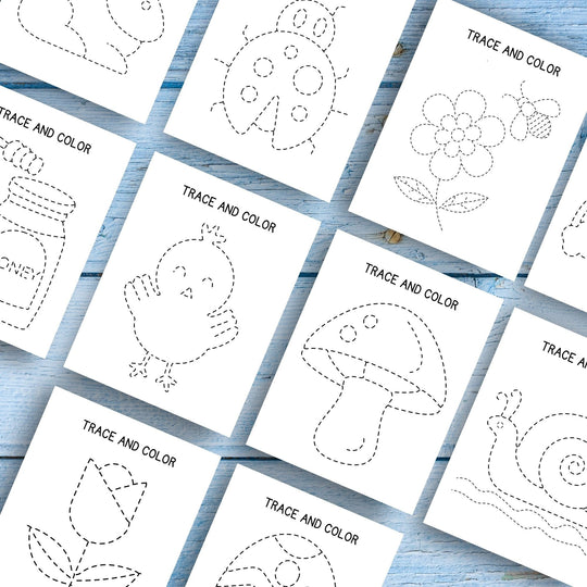 Free pencil control Worksheets for Children - KY designX