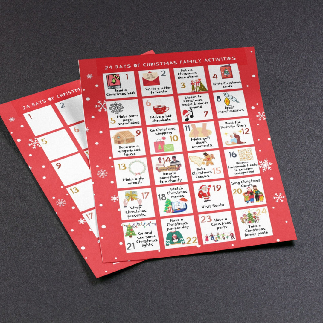 Free Printable 24 Days of Christmas Advent Calendar KY designX
