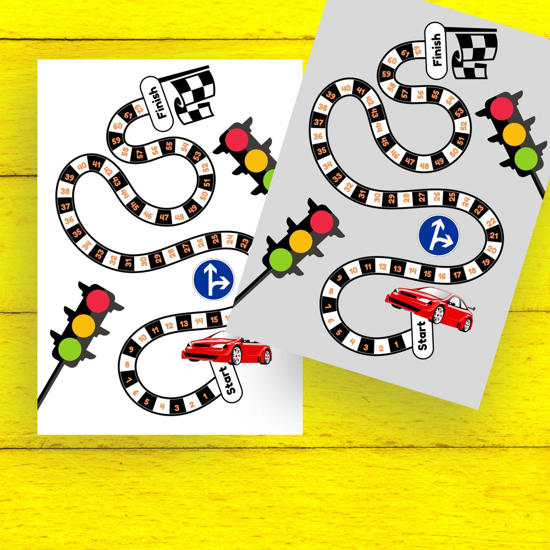 Free Printable Car Racing Board Game - KY designX