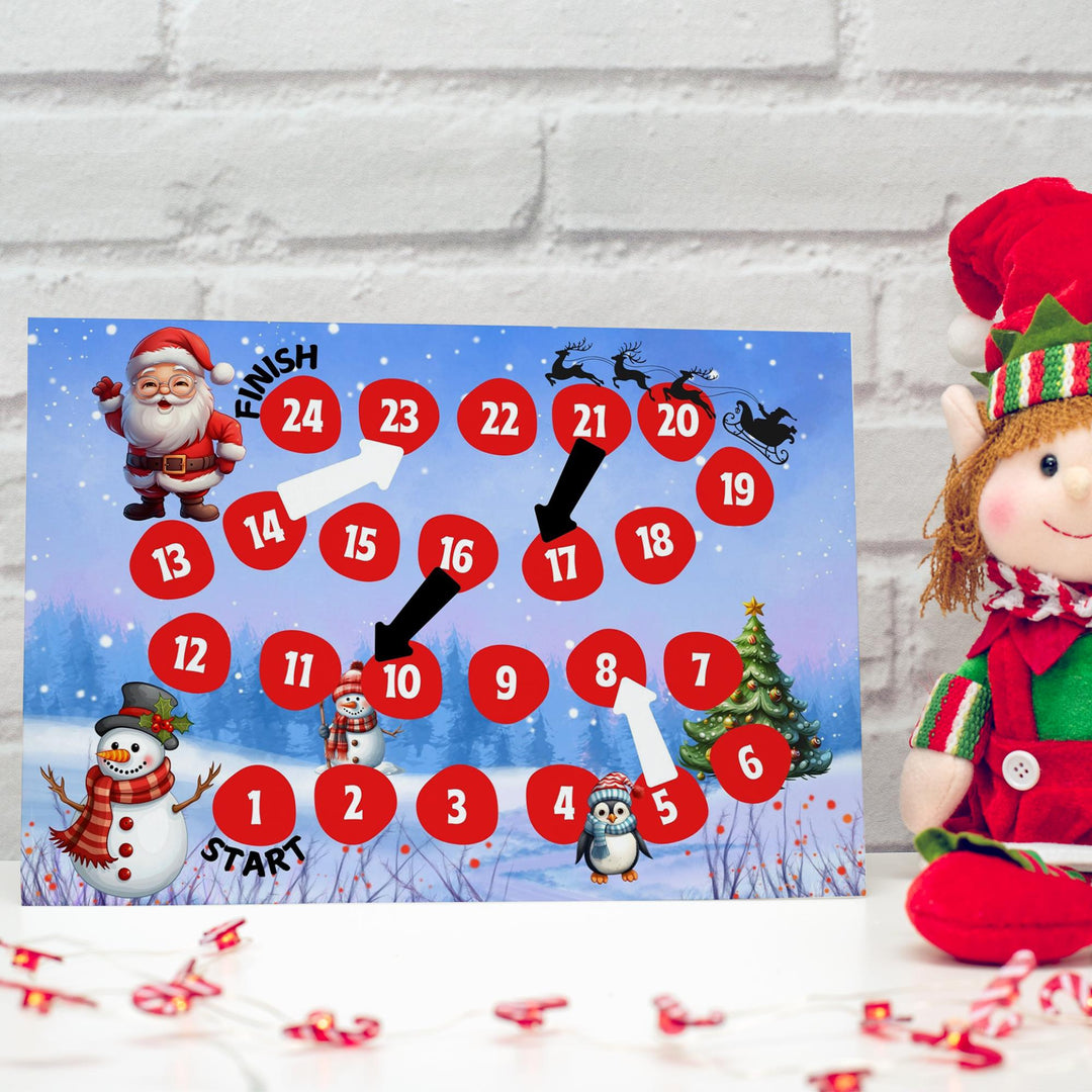 Free Printable Christmas Board Game for Kids & Families - KY designX