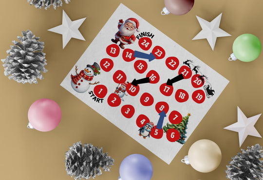 Free Printable Christmas Board Game for Kids & Families - KY designX