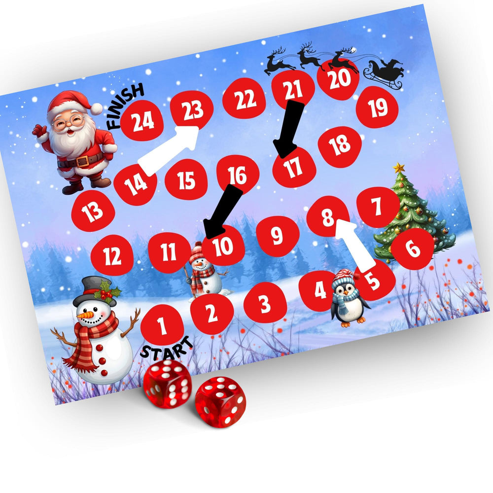 Free Printable Christmas Board Game for Kids & Families - KY designX