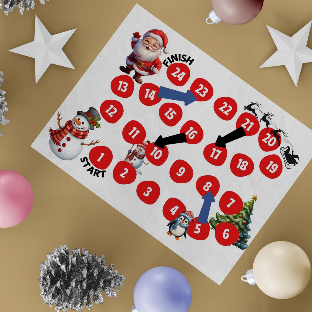 Free Printable Christmas Board Game for Kids & Families - KY designX