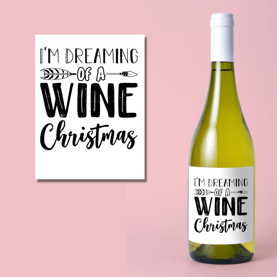 Free Printable Christmas Wine Labels - KY designX