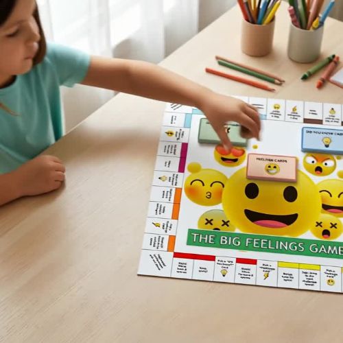 Free Printable Emotions Board Game for Kids - KY designX