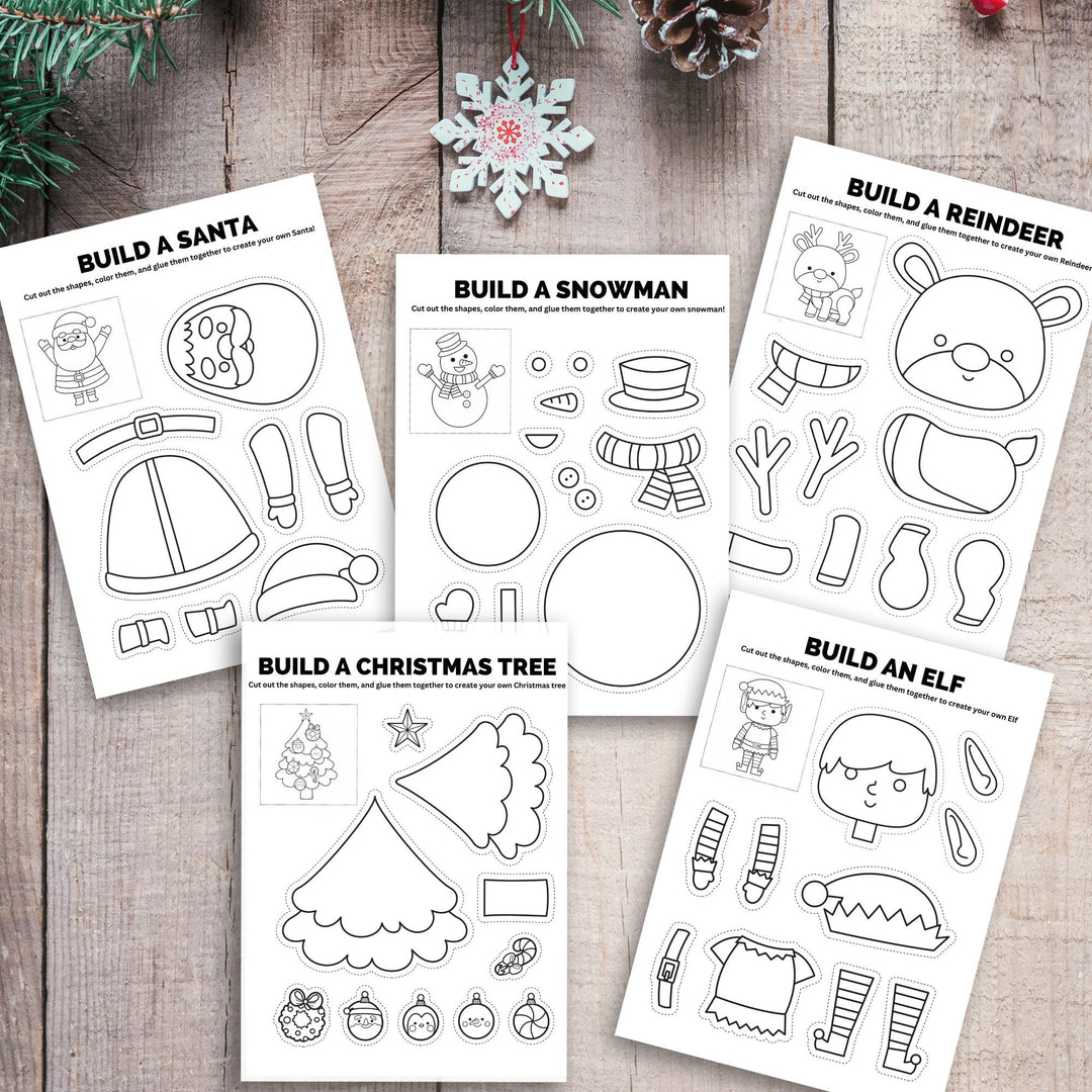 Free Printable Festive Christmas Crafts for Kids - KY designX