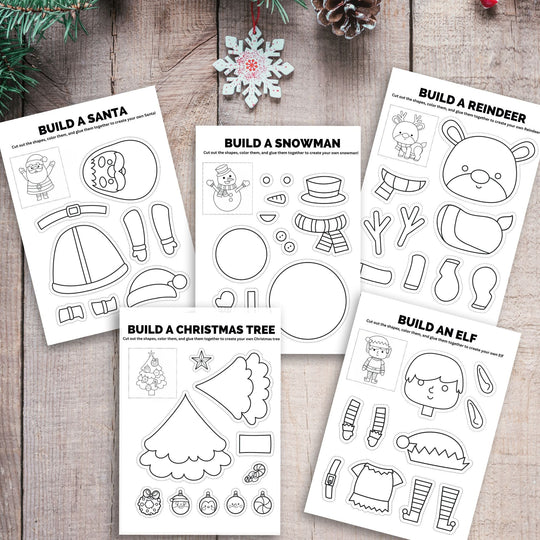 Free Printable Festive Christmas Crafts for Kids - KY designX