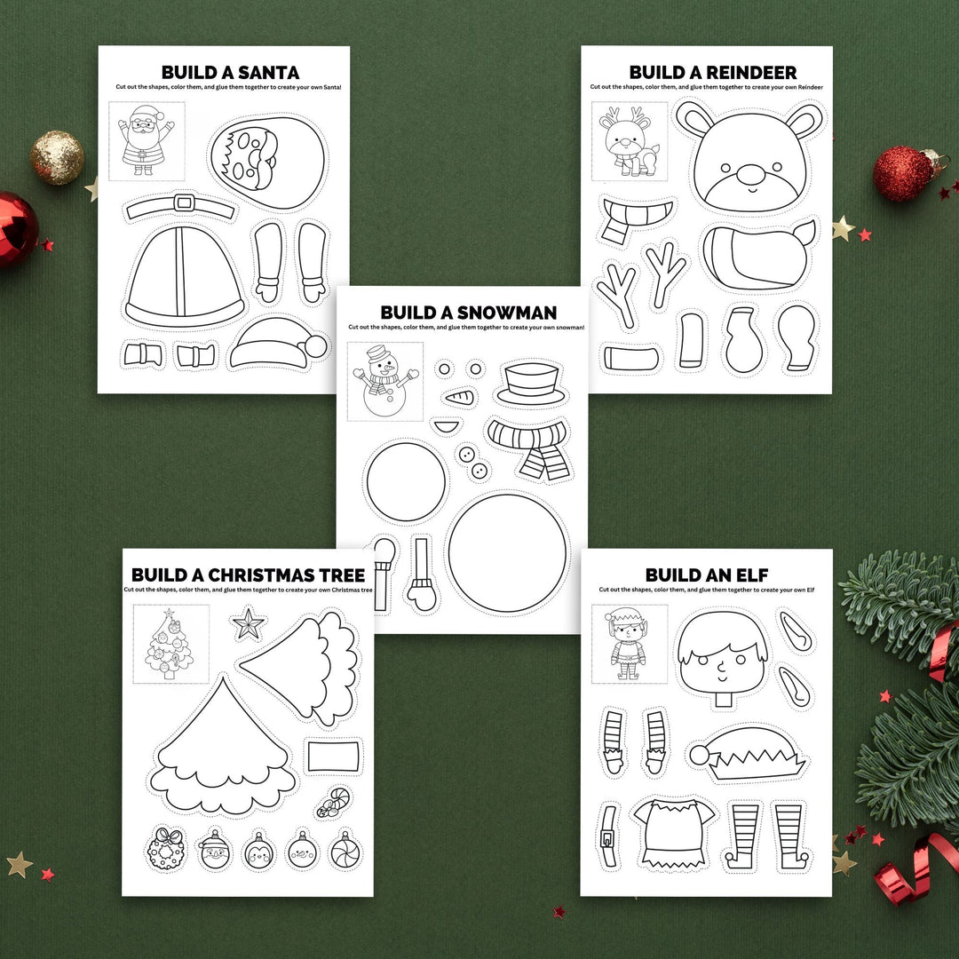 Free Printable Festive Christmas Crafts for Kids - KY designX
