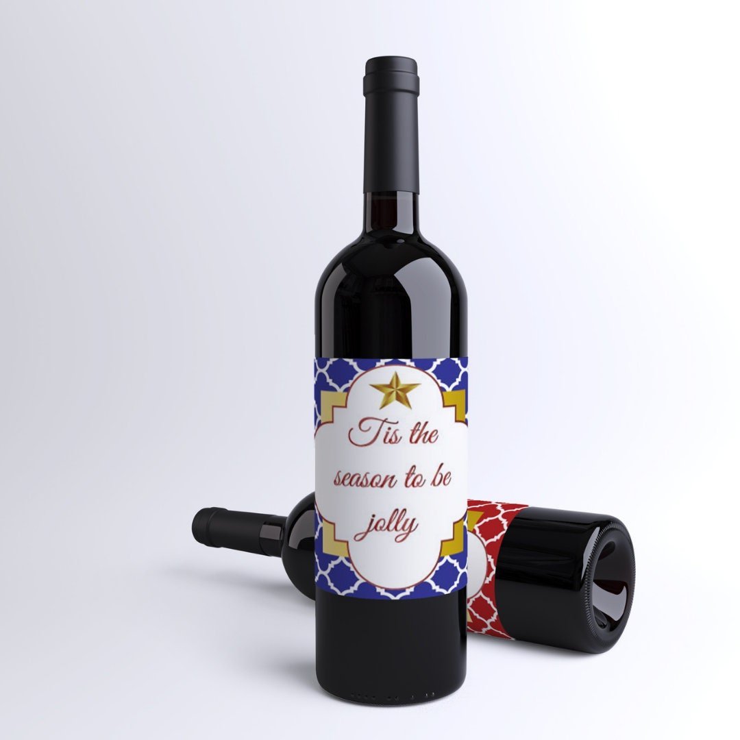Free printable festive wine labels - KY designX