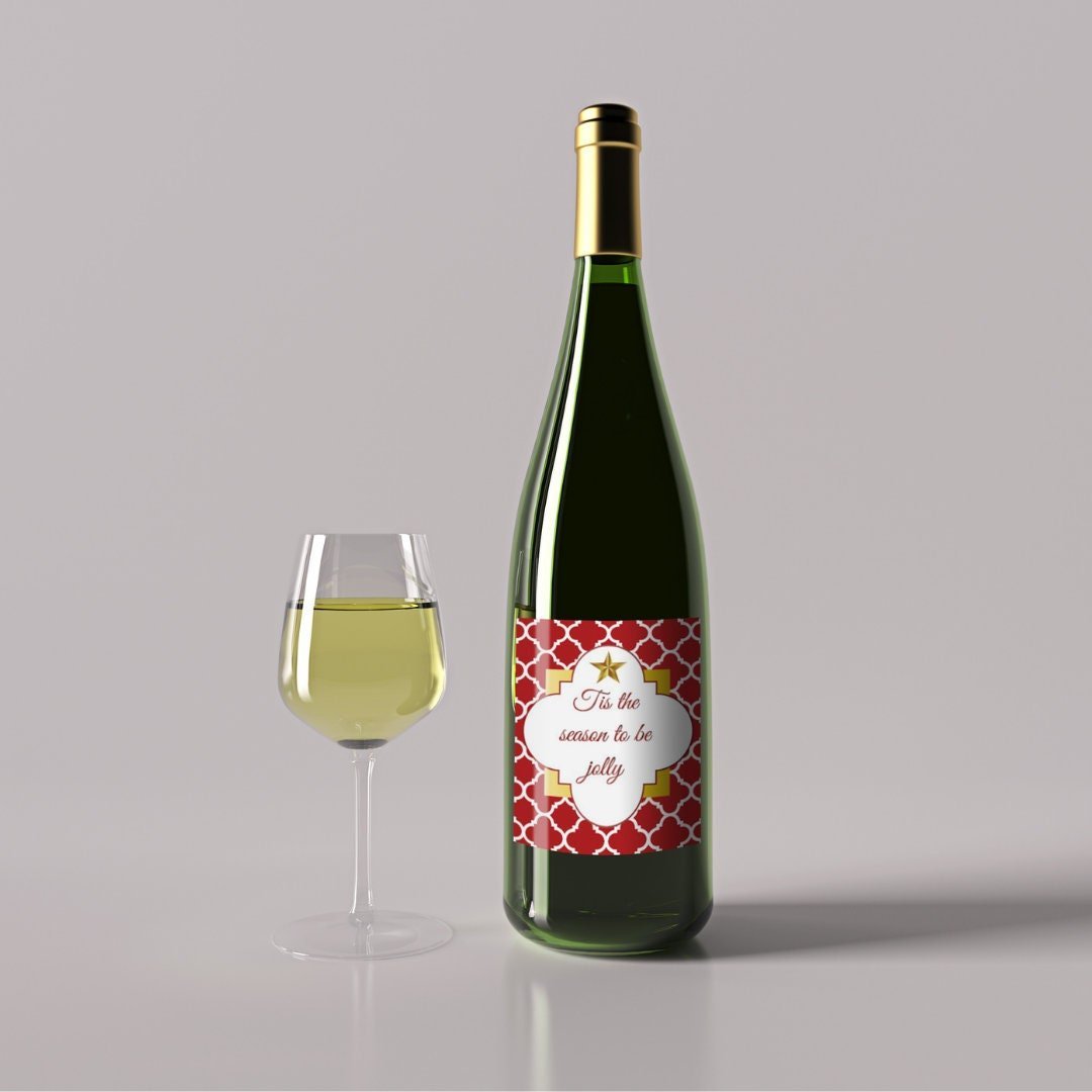 Free printable festive wine labels - KY designX