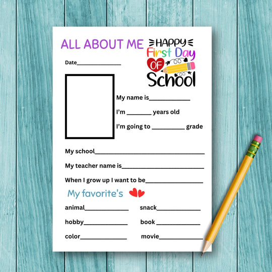 Free Printable First Day of Primary School - KY designX