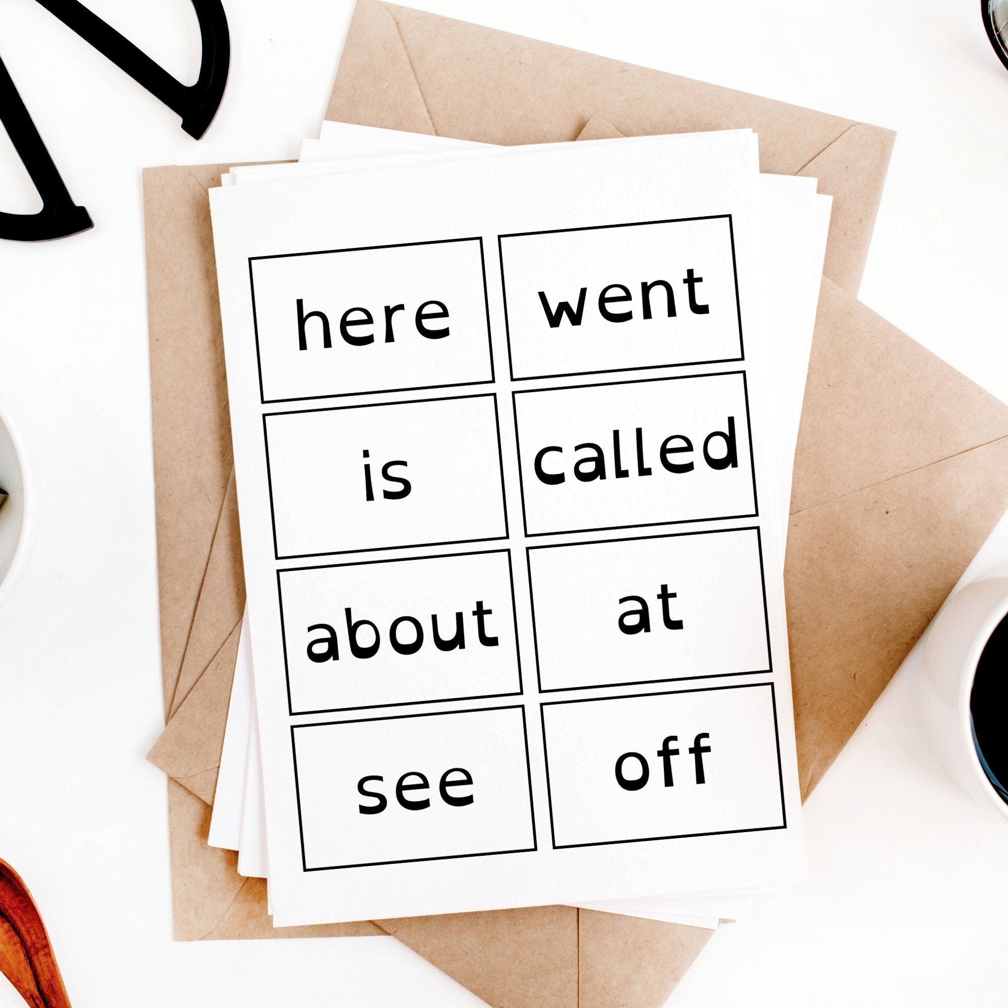 Free High Frequency Cards for Learners with Dyslexia - KY designX