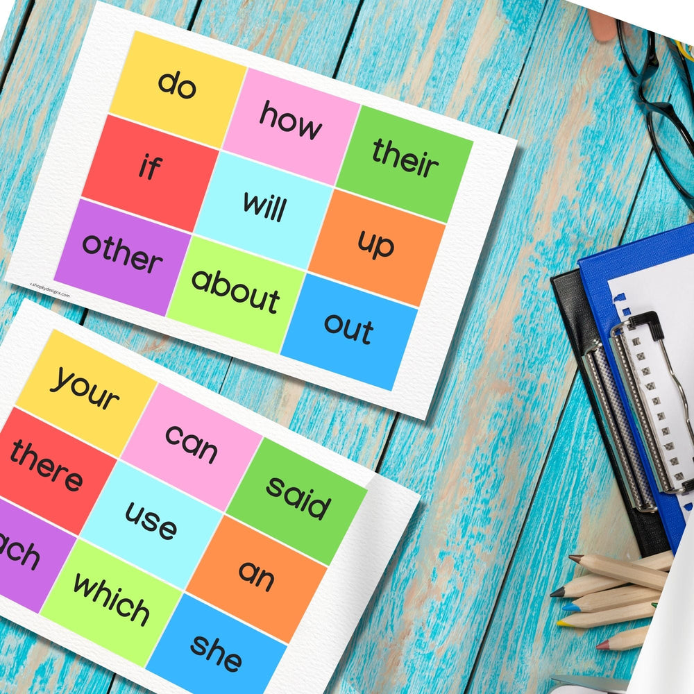 Free printable high-frequency word sets - KY designX