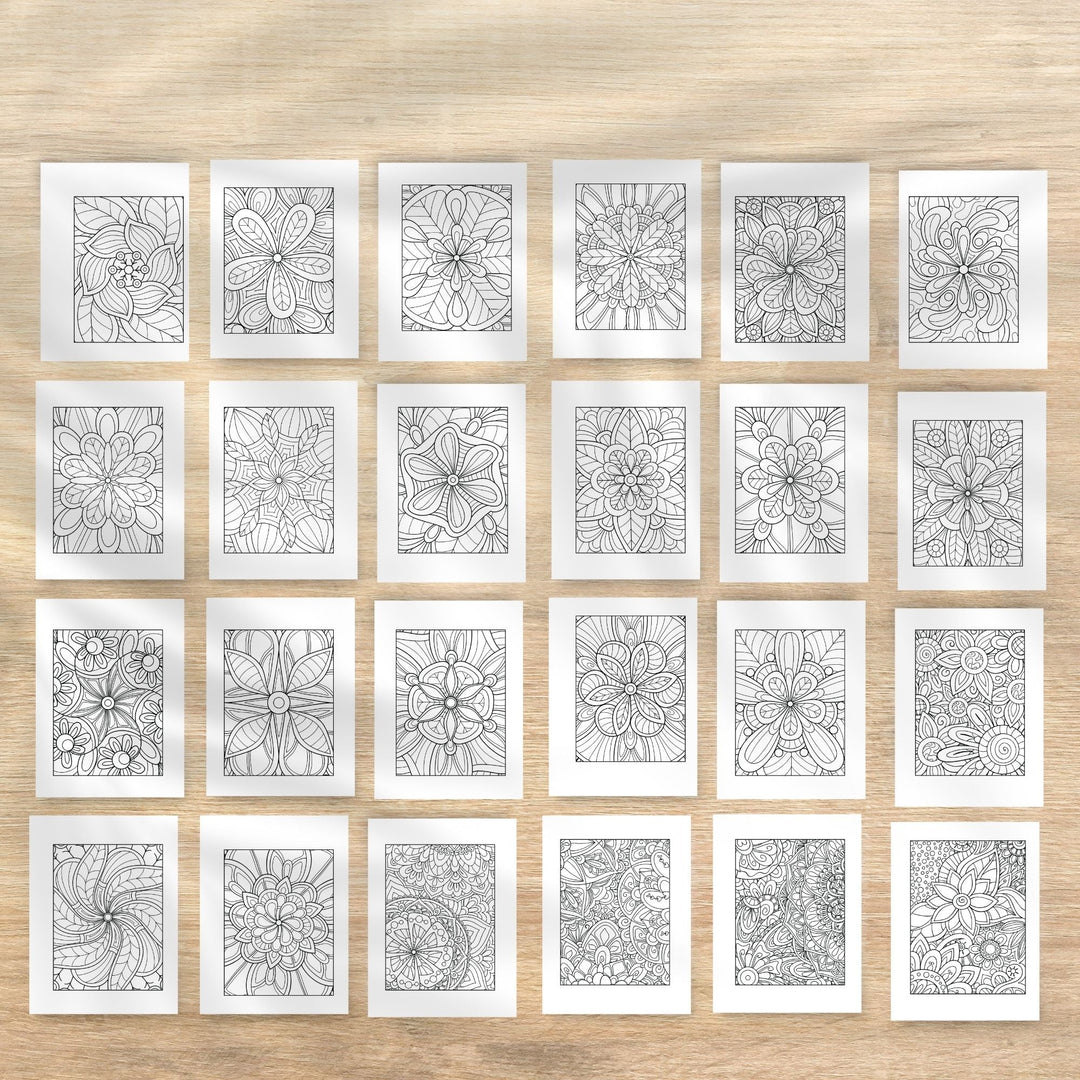 Free Printable mandal Coloring Book - KY designX