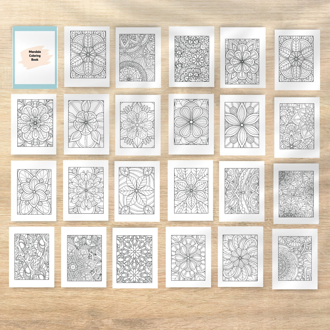 Free Printable mandal Coloring Book - KY designX