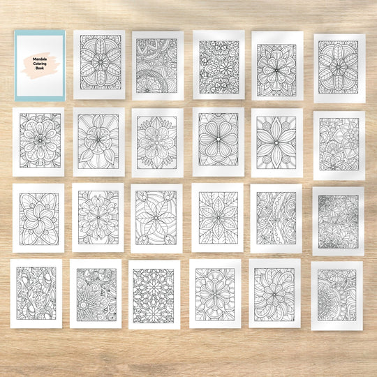 Free Printable mandal Coloring Book - KY designX