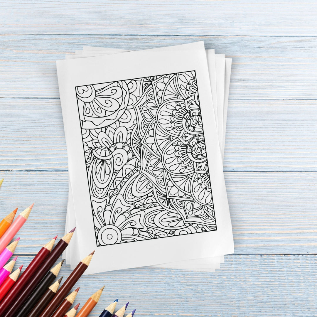 Free Printable mandal Coloring Book - KY designX