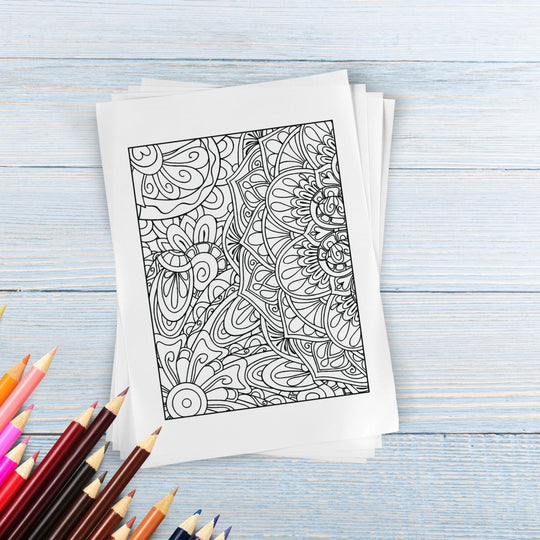 Free Printable mandal Coloring Book - KY designX
