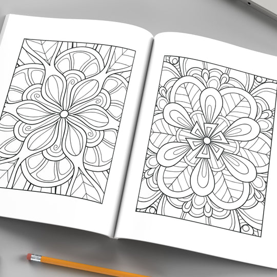 Free Printable mandal Coloring Book - KY designX