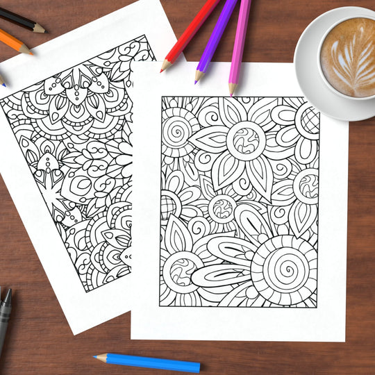 Free Printable mandal Coloring Book - KY designX