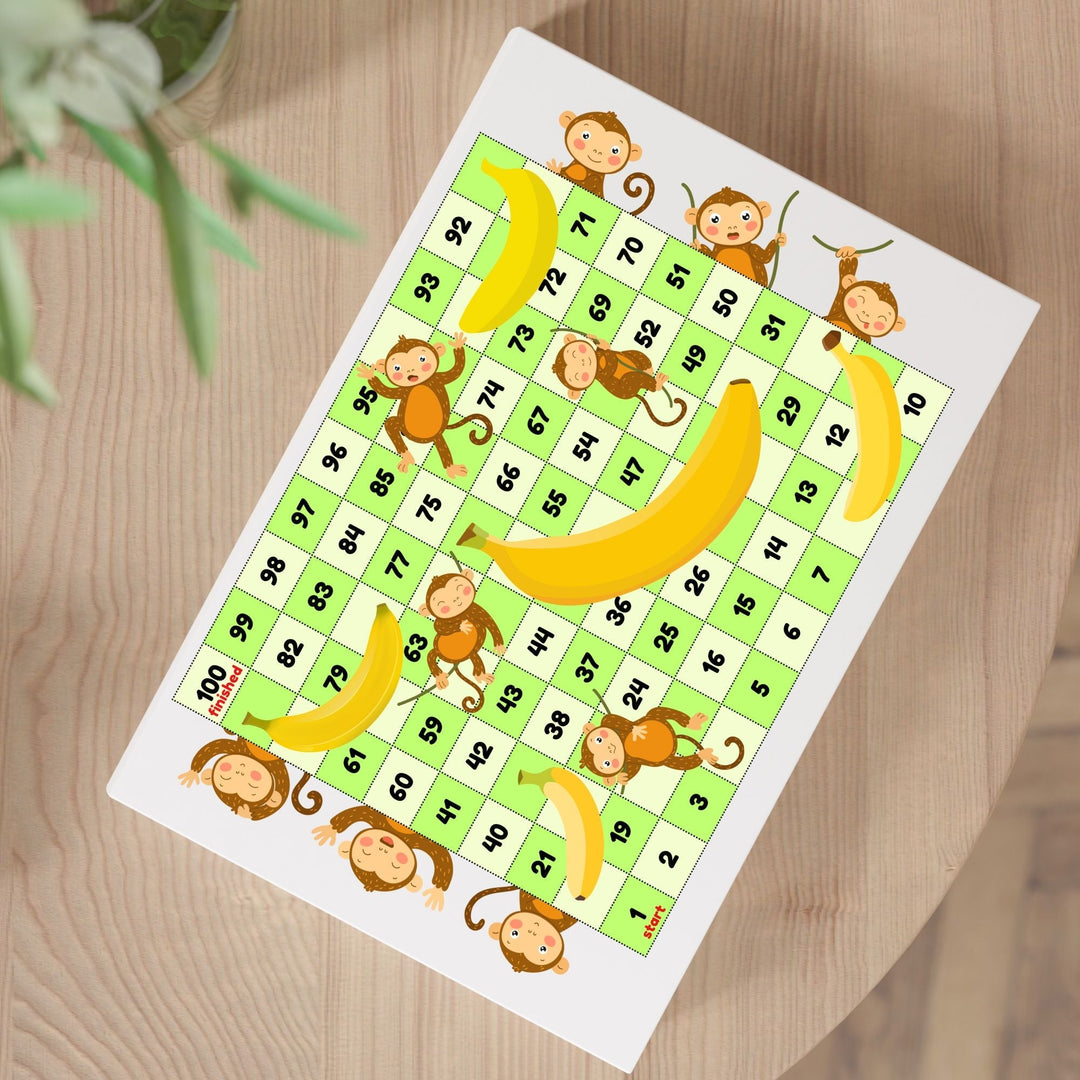 Free Printable Monkeys and Bananas Board Game - KY designX