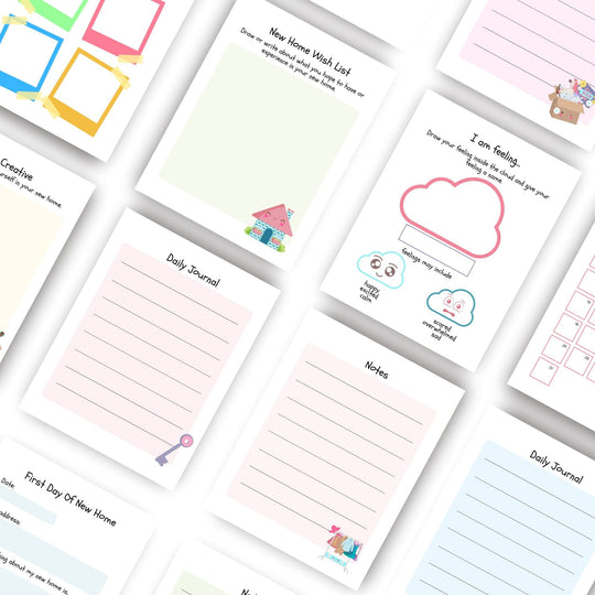 FREE Printable Moving Home Journal For Children - KY designX