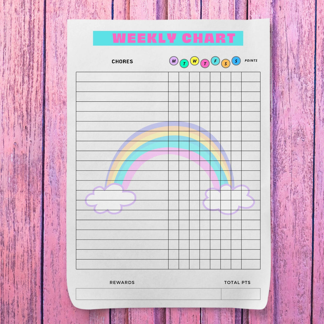 FREE Printable Rainbow Chore Chart - KY designX
