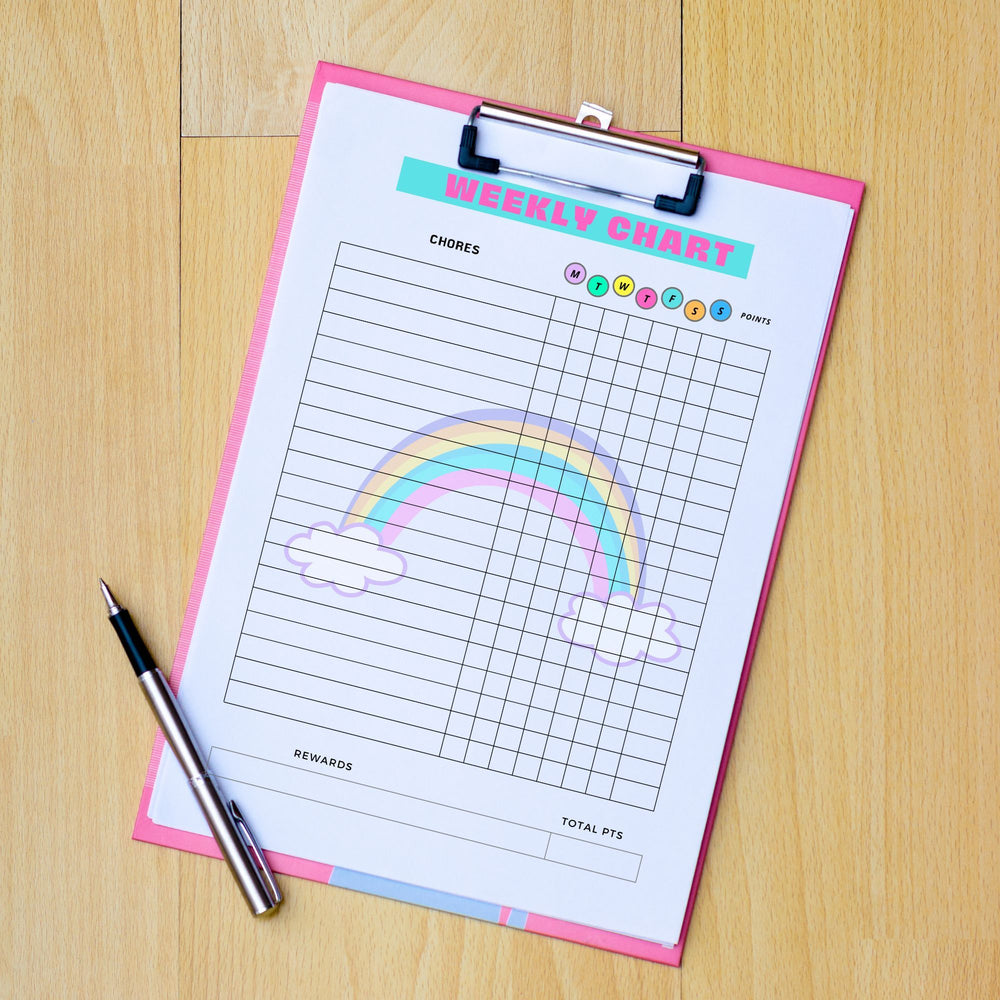 FREE Printable Rainbow Chore Chart - KY designX