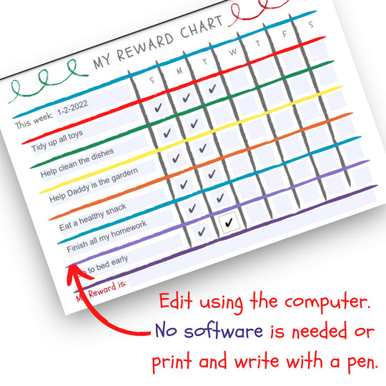 FREE Printable Reward Chart - KY designX