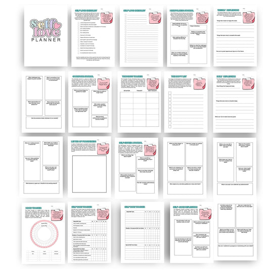 Free Printable self - love planner for personal growth - KY designX