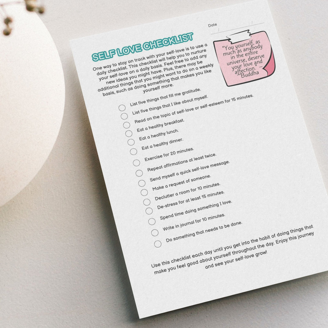 Free Printable self - love planner for personal growth - KY designX