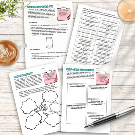 Free Printable self - love planner for personal growth - KY designX